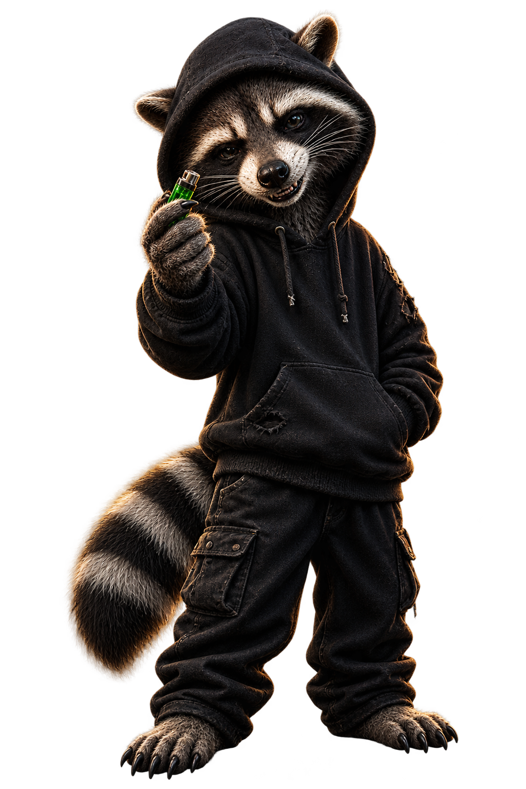 Pump Bandit posing with his lighter